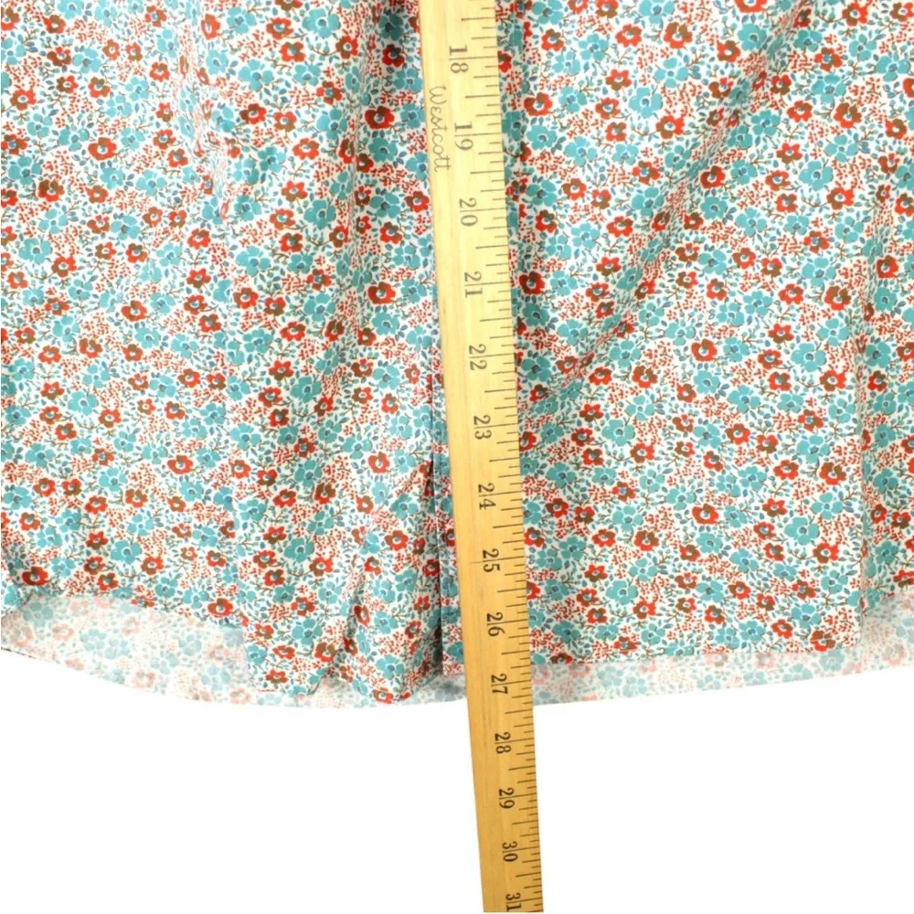 J Crew Slim Fit Long Sleeve Button Down Shirt Mens L Floral AOP Preppy Spring